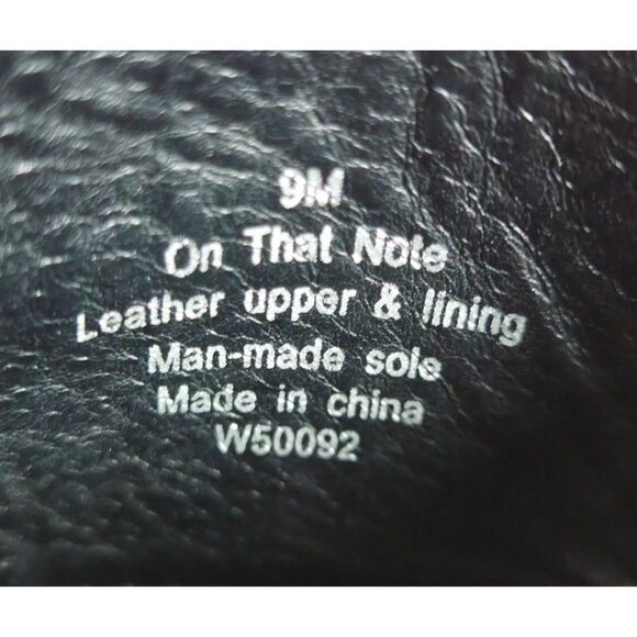 Kenneth Cole Reaction On That Note Black Leather Slip-On Shoes Mens 9M Medium - Picture 3 of 11